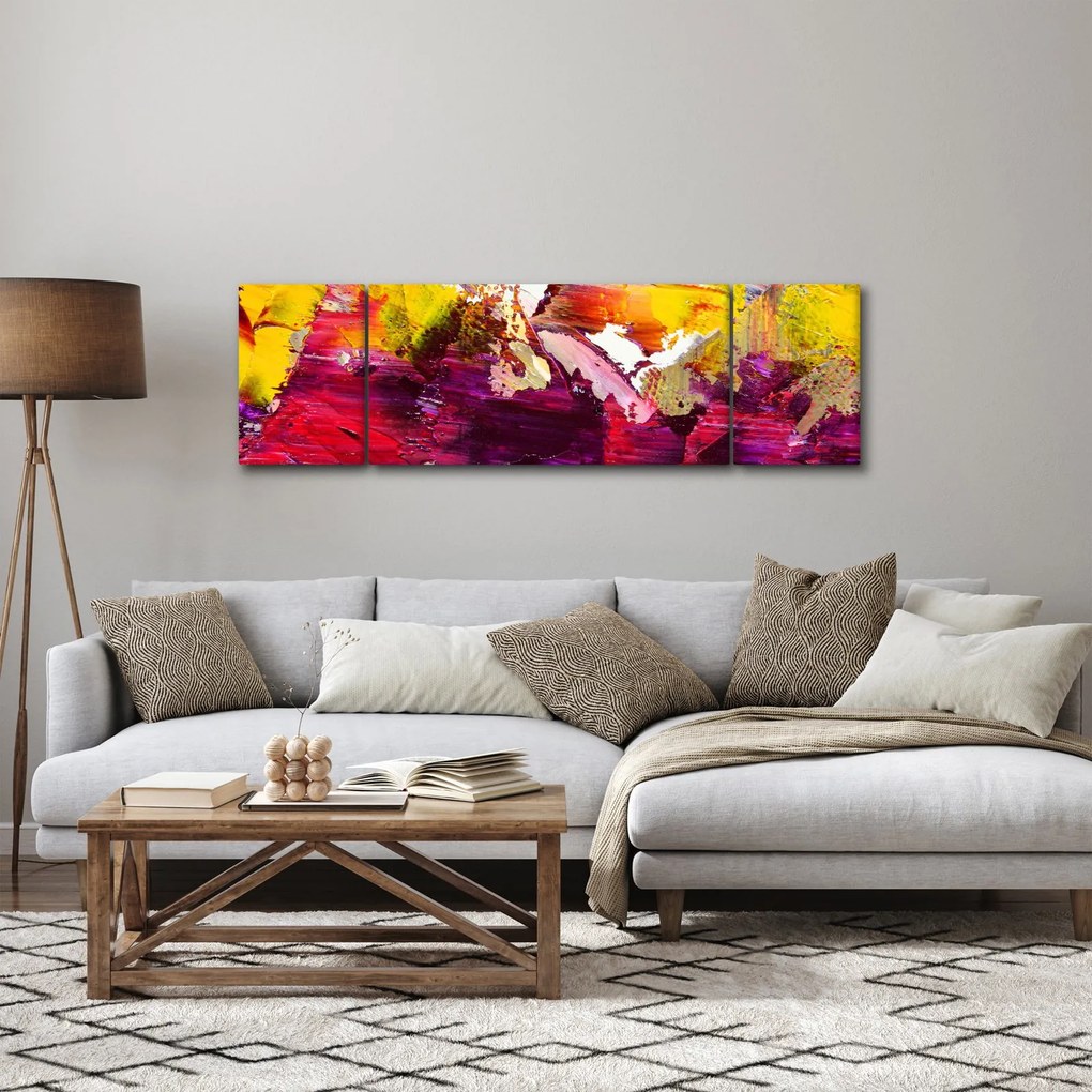 Obraz abstrakcji - malarstwo (170x50 cm)