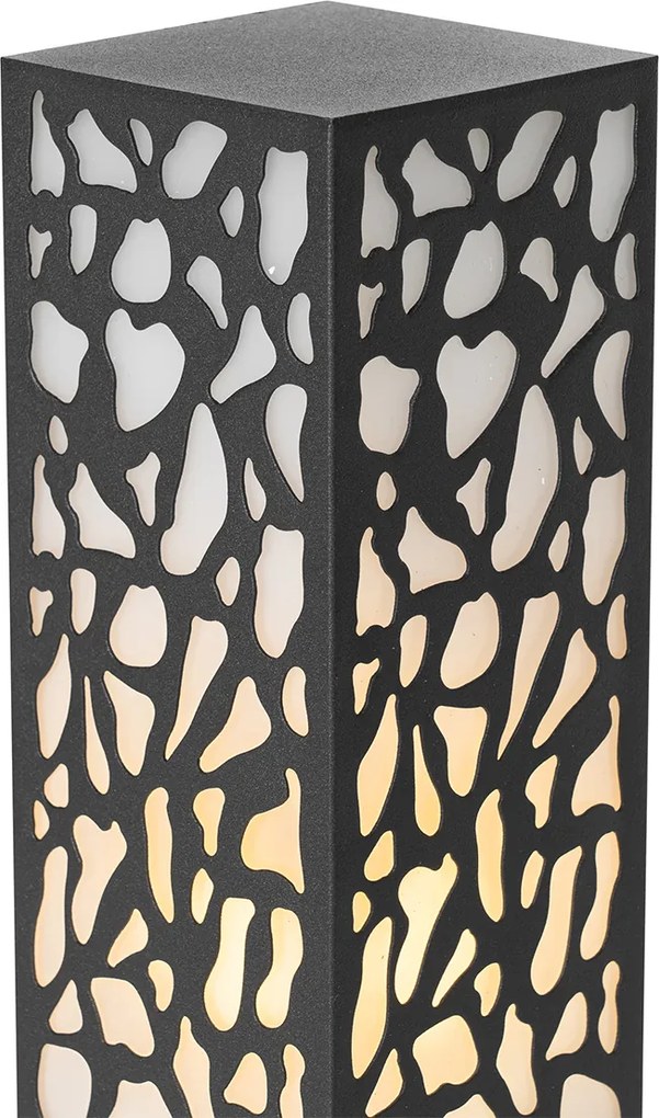 Nowoczesny słup ogrodowy czarny 40 cm IP44 - Nicole