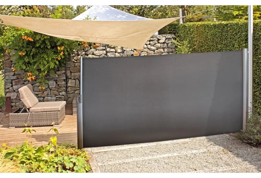 Szara metalowa osłona balkonowa 300x160 cm – Garden Pleasure