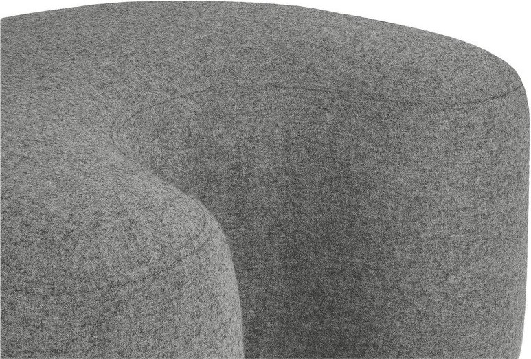 Szary wełniany puf Ü – noo.ma