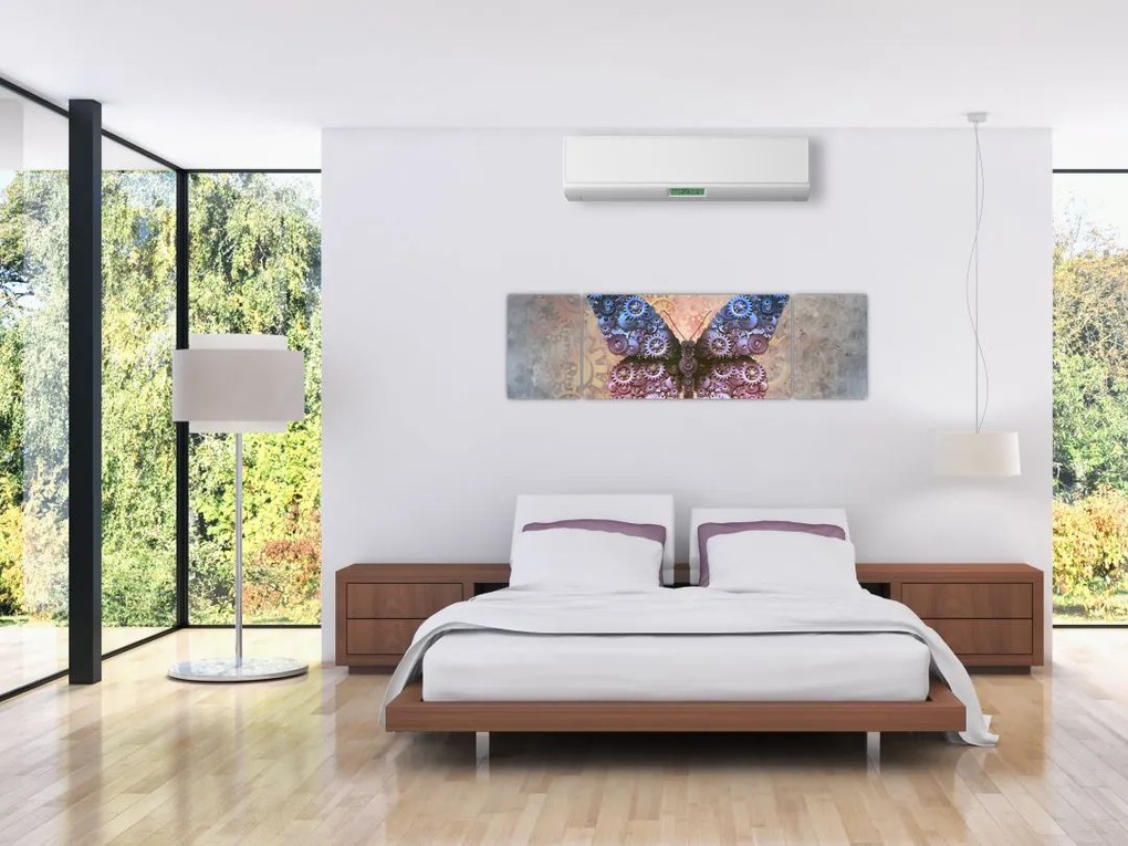 Obraz - Steampunk motyl (170x50 cm)