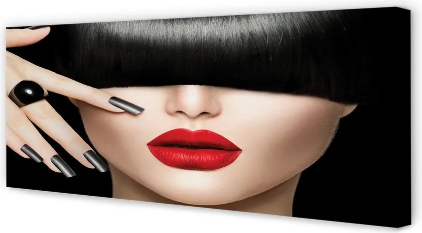 Obraz canvas na ścianę Kobieta z Czerwonymi Ustami