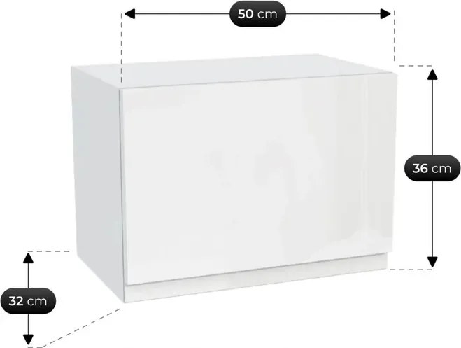 Zestaw Mebli Kuchennych MODERN 170 cm Biały Połysk/Dąb Nowoczesny
