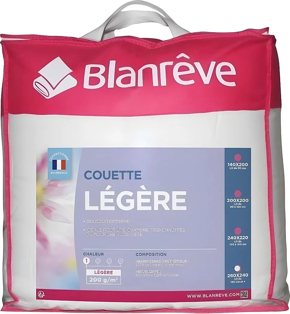 Lekki kołdra z mikrofibry 240x260 cm Biały