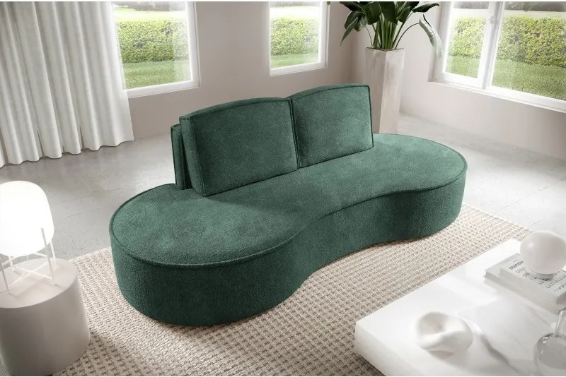 Sofa MOLLY z funkcja spania i pojemnikiem ZIELONY ABRIAMO 09