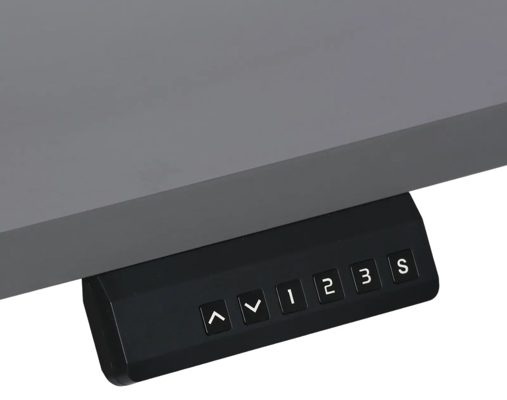 Biurko SINGLE LAYERS, przesuwny blat, z przegrodami, regulowane nogi, biały/szary