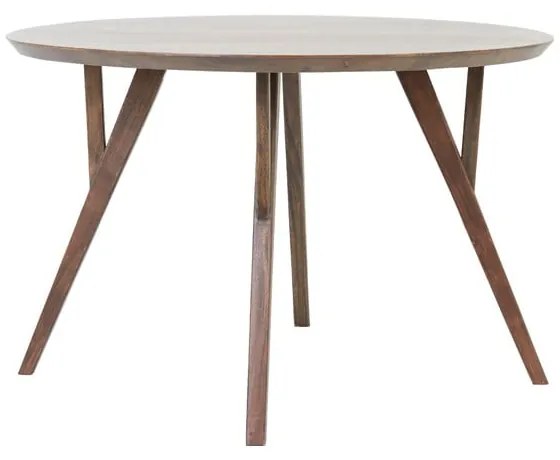 Brązowy okrągły stół z blatem z drewna akacjowego ø 140 cm Quenza – Light & Living
