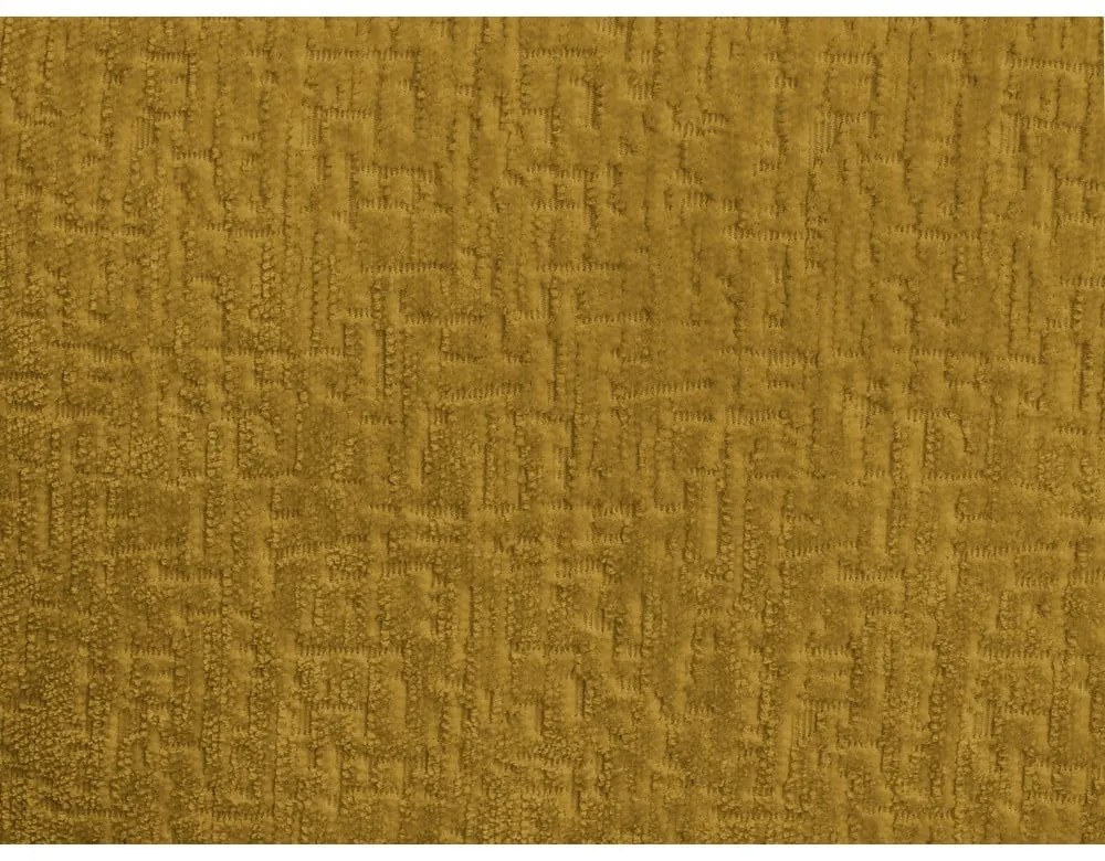 Musztardowa rozkładana sofa z tkaniny szenilowej 228 cm Neyo – Bobochic Paris