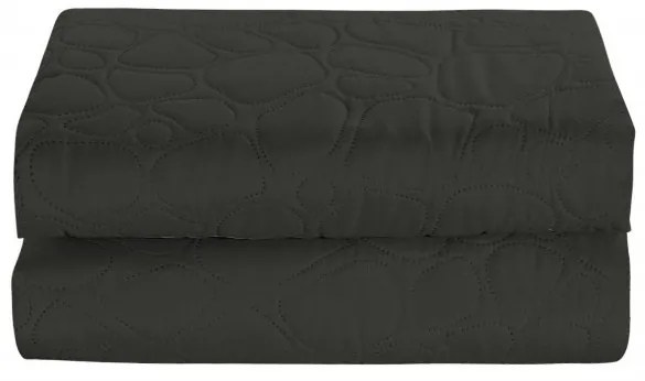 Ciemnoszara narzuta na łóżko ze wzorem STONE Rozmiar: 200 x 220 cm