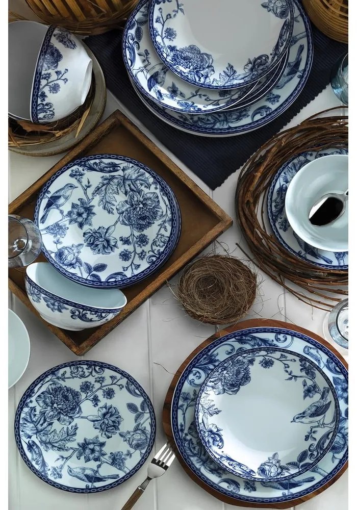 Porcelanowy zestaw talerzy 24 szt. dla 6 osób Flowers – Kütahya Porselen
