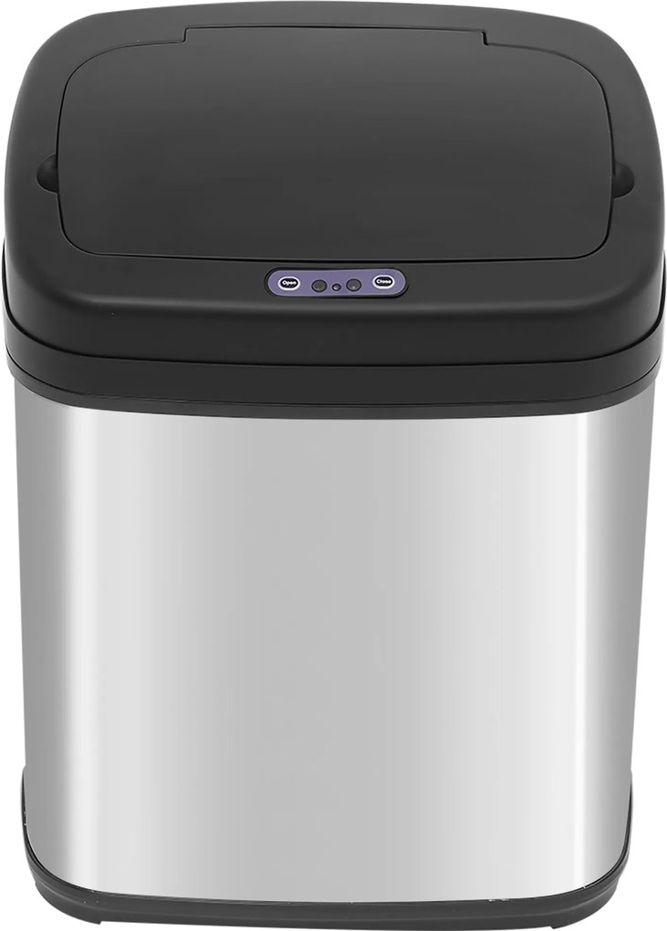 HOMCOM Kosz z czujnikiem 20 L stal nierdzewna Automatyczny kosz na śmieci z czujnikiem ruchu, wkład wewnętrzny 33 x 25 x 42,5 cm Srebrny+Czarny | Aosom PL