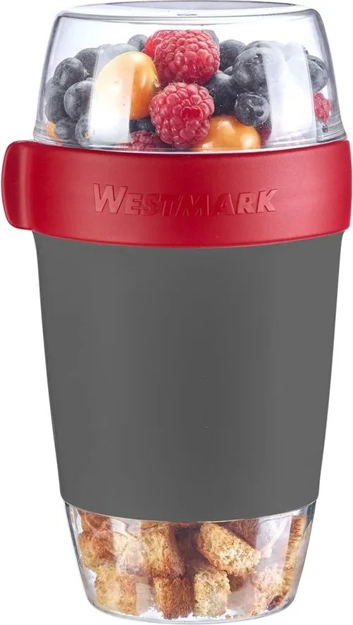 Westmark Trzyczęściowy pojemnik na żywność, 1150 ml, antracytowy, L