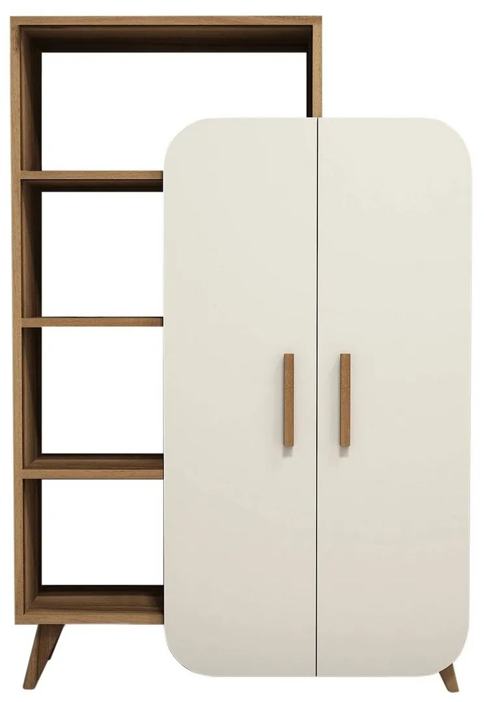 Biblioteczka Form Cream and Walnut