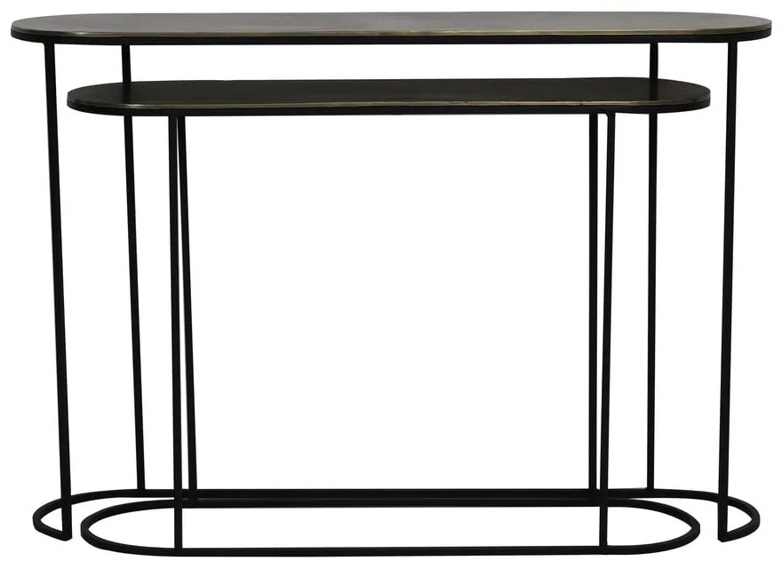 Metalowe konsole w kolorze brązu zestaw 2 szt. 28x118 cm Bocov – Light &amp; Living