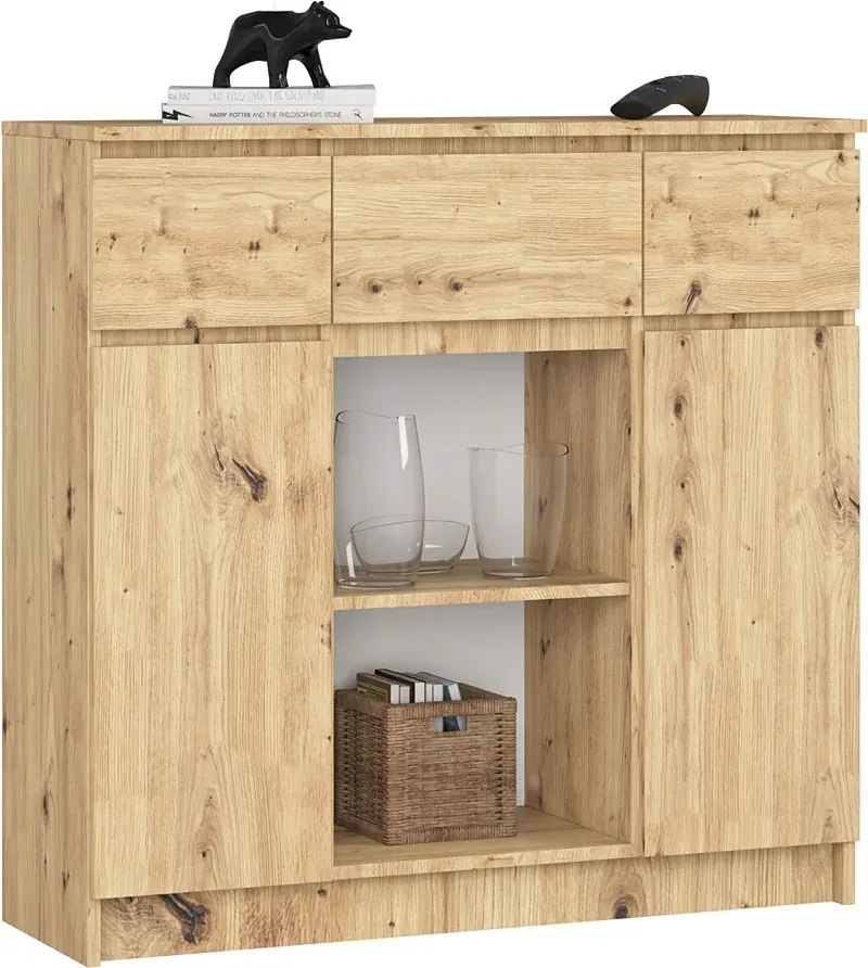 Komoda minimalistyczna do salonu dąb artisan M6-R01