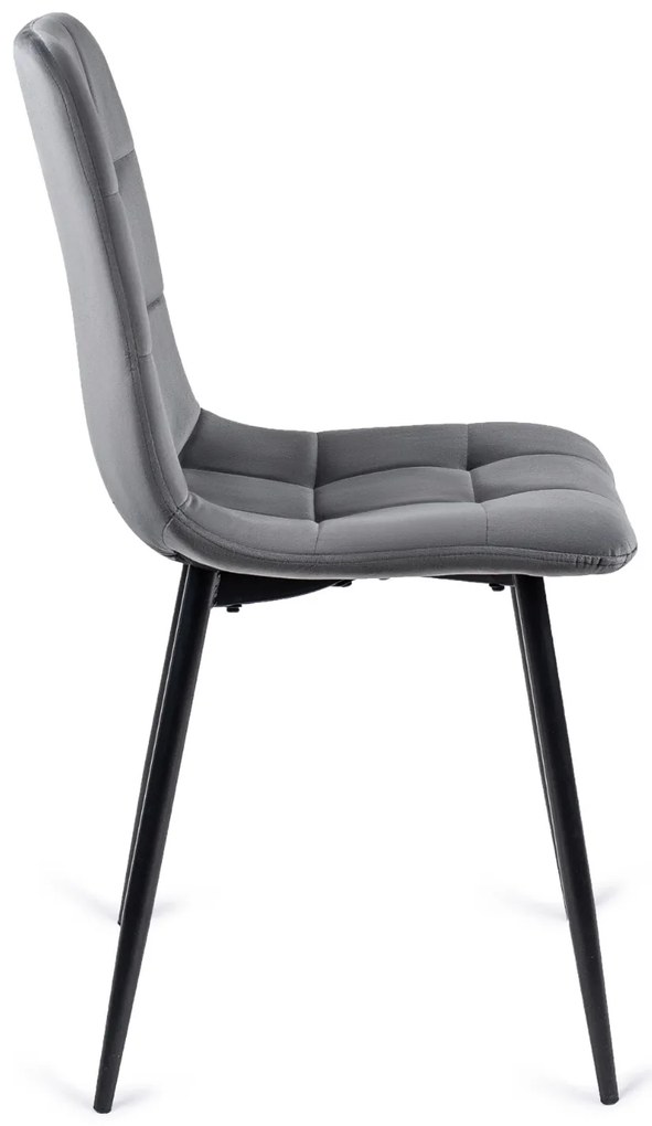 Zestaw Stół Okrągły Rozkładany HARRY 102-142 cm Dąb Craft/Czarny i 6 Krzeseł Tapicerowanych PERU Szarych Welurowych Nowoczesnych