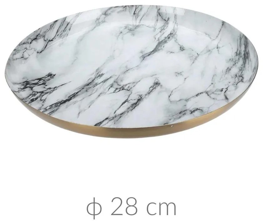 Talerz dekoracyjny, imitacja marmuru