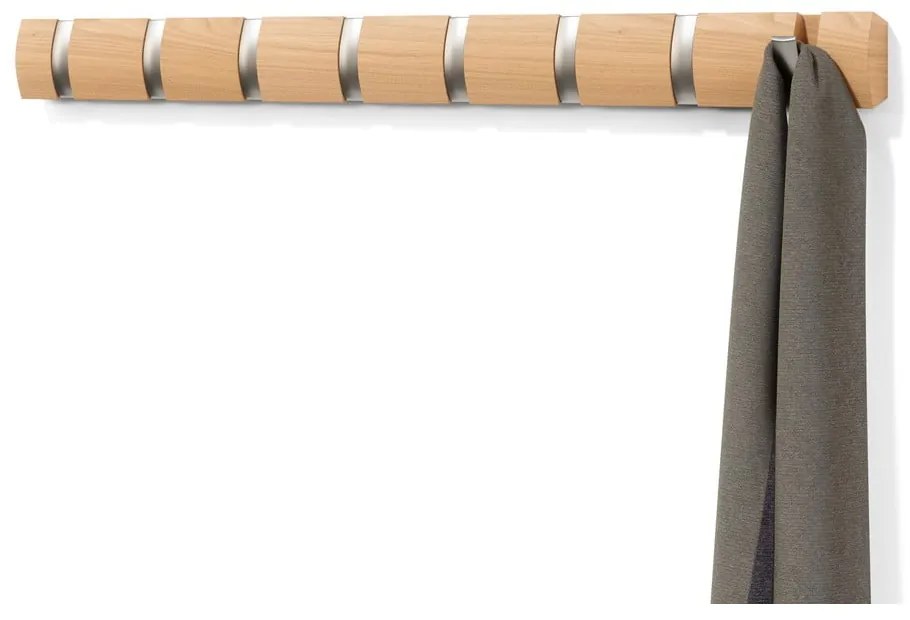 Wieszak ścienny z drewna jesionowego Flip – Umbra