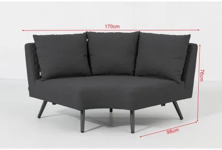 Melia LIKA-TEX® antracyt - luksusowy zestaw ogrodowy