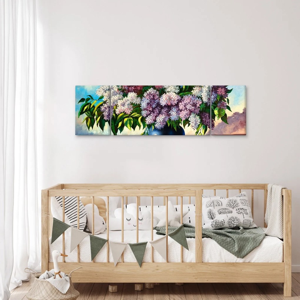 Obraz - Bukiet bzu (170x50 cm)
