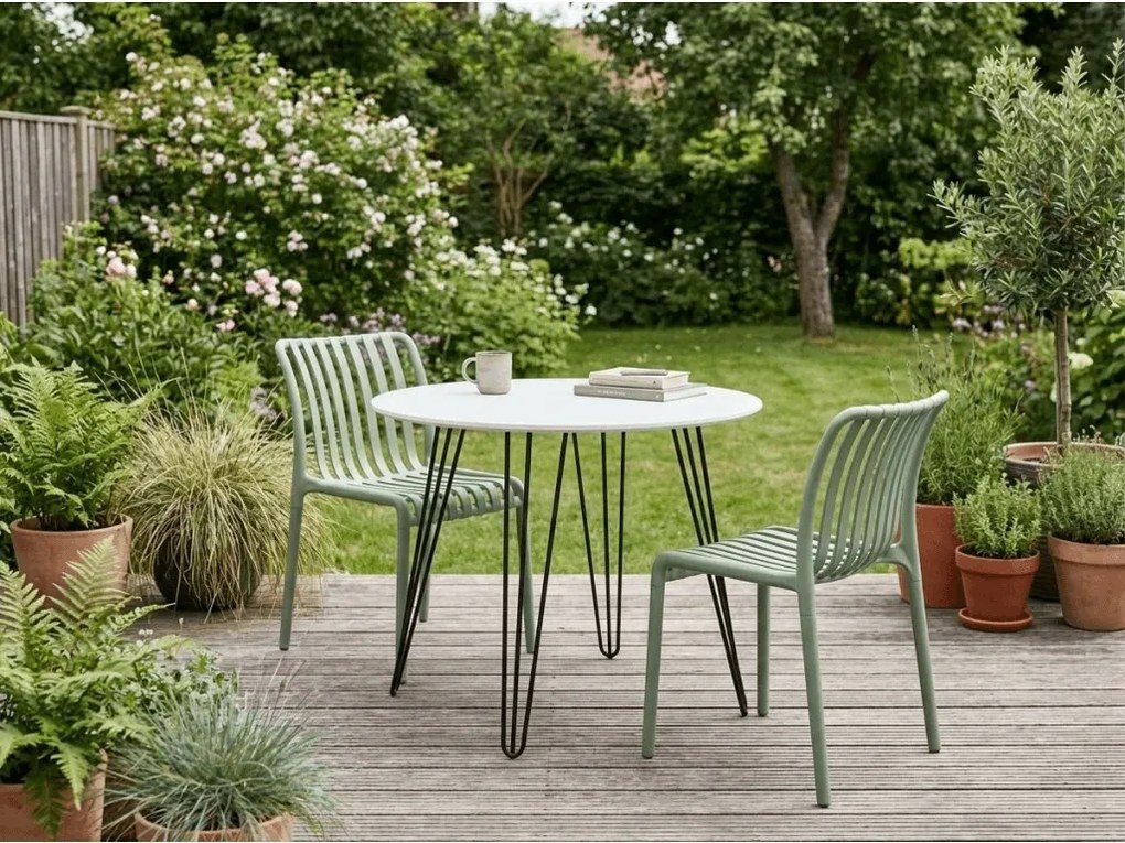 Plastowe krzesło TREGO, zielone