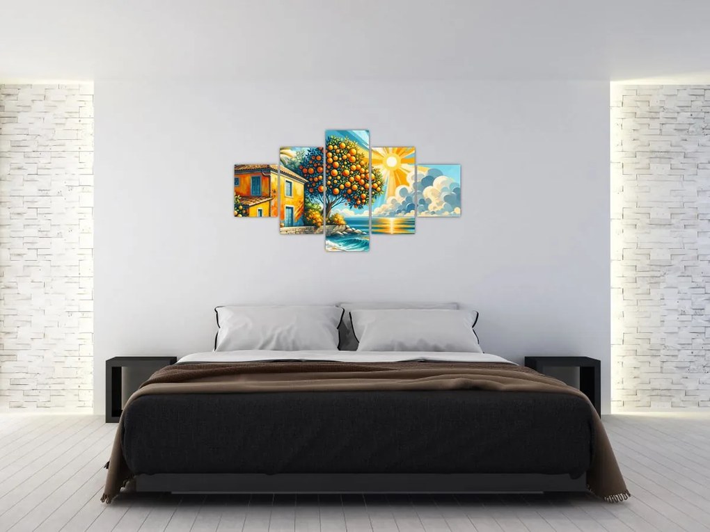 Obraz - Dom z pomarańczami I. (125x70 cm)