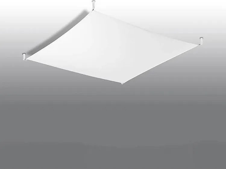 Plafon LUNA 4 tkaninowy biały