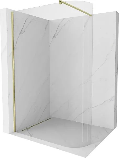 Mexen Kioto-R ścianka prysznicowa zaokrąglona Walk-in 160 x 200 cm, transparent 8 mm, złota szczotkowana - 800-160-101-55-06