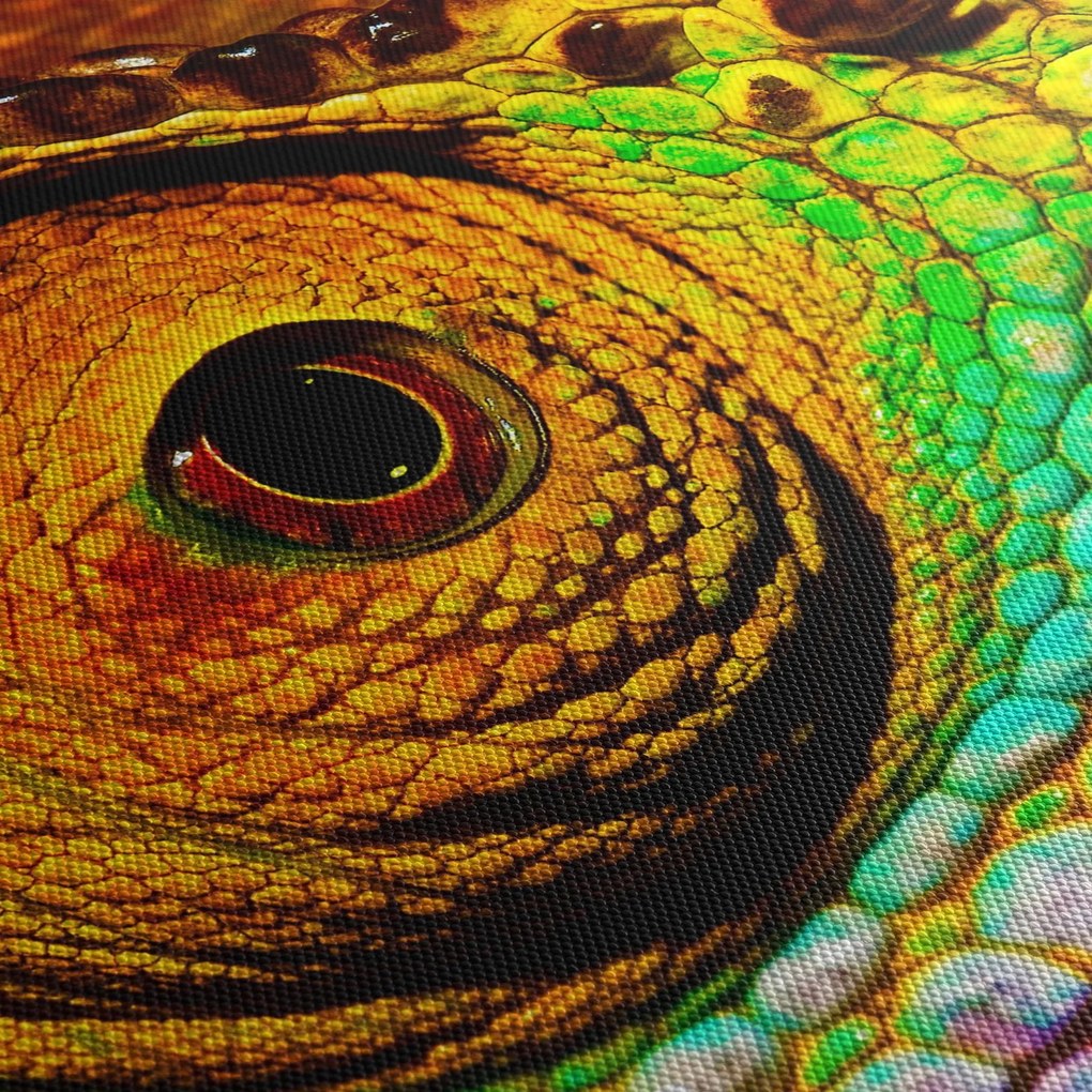 Obraz - Kameleon (z zegarem) (90x30 cm)