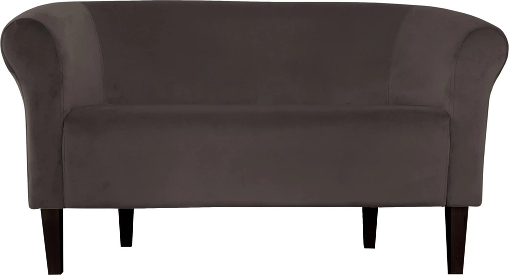 Sofa Milo tkanina Welur wygodna sofa tapicerowana do salonu i poczekalni : Kolor nogi - Venge, Kolor tkaniny - VELVET - MG05, Typ tkaniny - Velvet, Wysokość nogi - 20 cm
