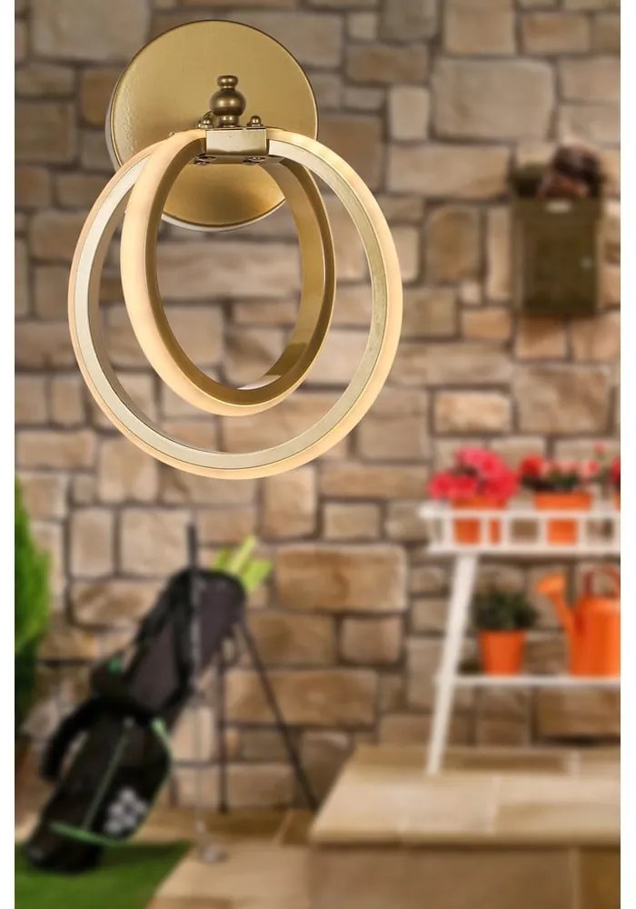 Metalowy kinkiet LED w kolorze brązu Sezen – Squid Lighting