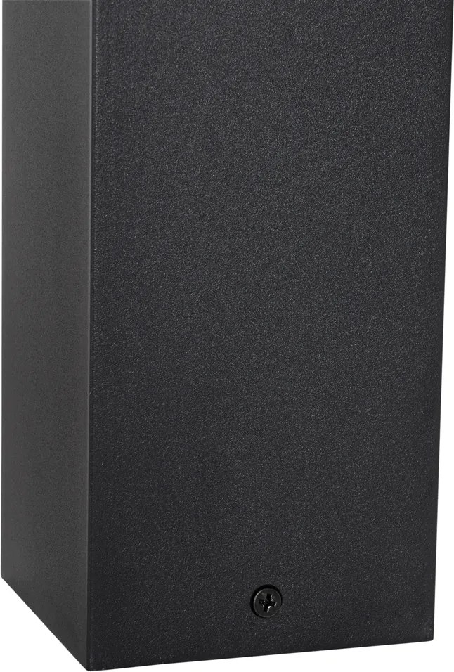 Stojąca lampa zewnętrzna czarna z kloszem w kolorze dymionym 30 cm - Denmark