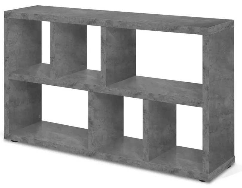 Szary regał w dekorze betonu 150x83 cm Berlin – TemaHome