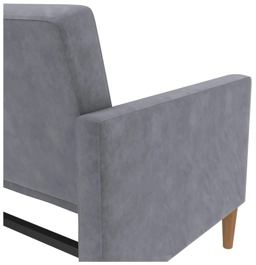 Szara aksamitna rozkładana sofa 207 cm Lilly – Støraa