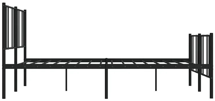 Czarne metalowe łóżko małżeńskie 200x200cm - Quzi