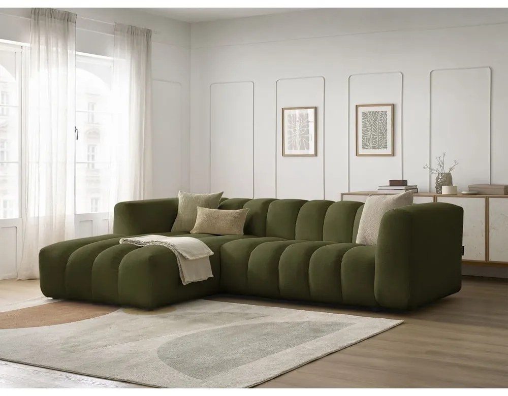 Zielony narożnik (lewostronny/z szezlongiem) Talia – Bobochic Paris