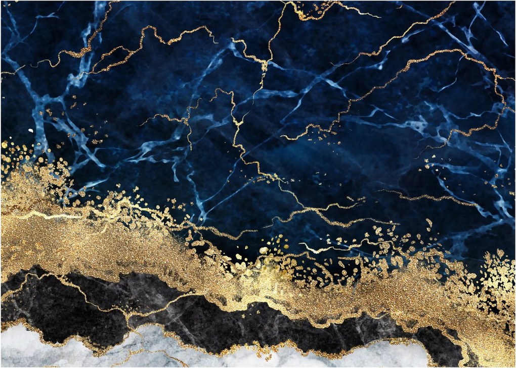 Obraz - Ciemnoniebieski marmur (70x50 cm)