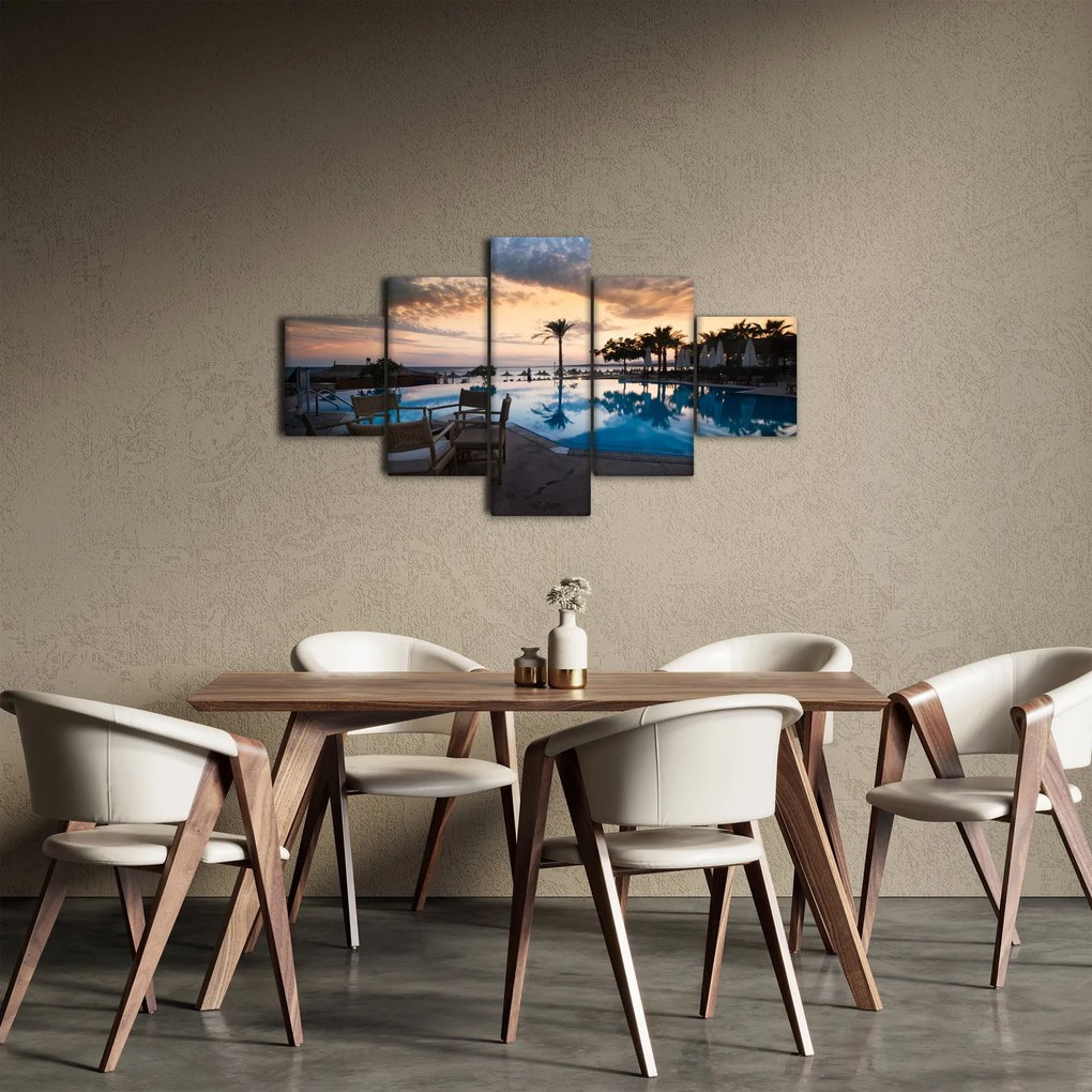 Obraz - Ośrodek wypoczynkowy nad morzem (125x70 cm)