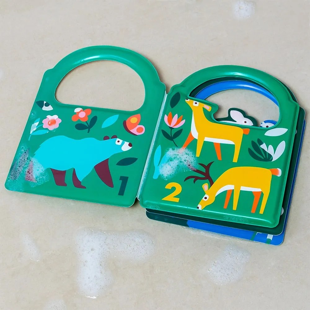 Zabawka interaktywna Colour changing bath book Woodland – Rex London