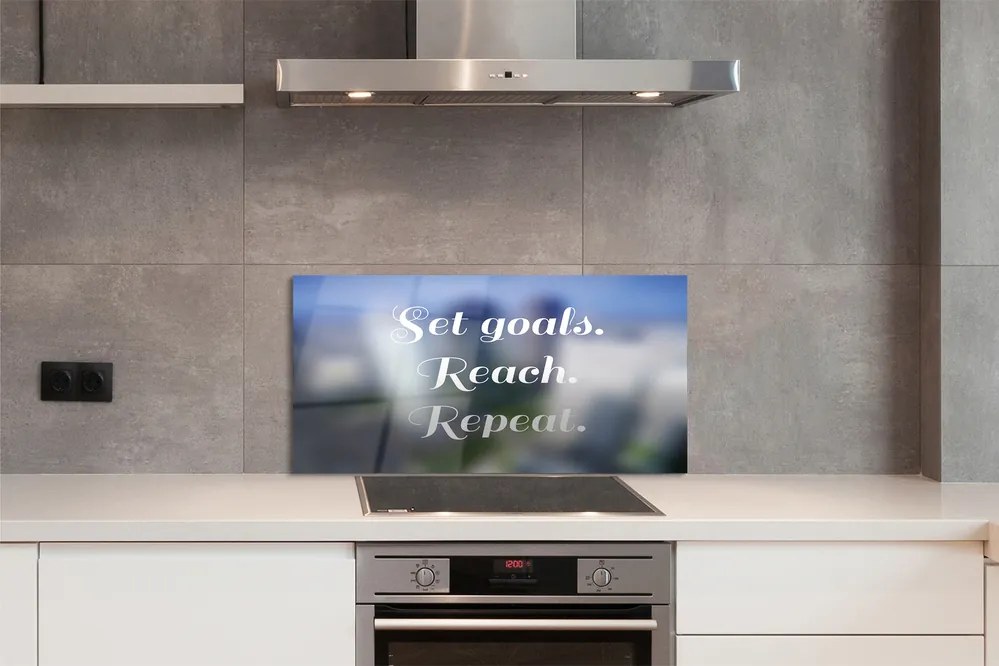 Szklany Panel Klasyczny Biały Napis