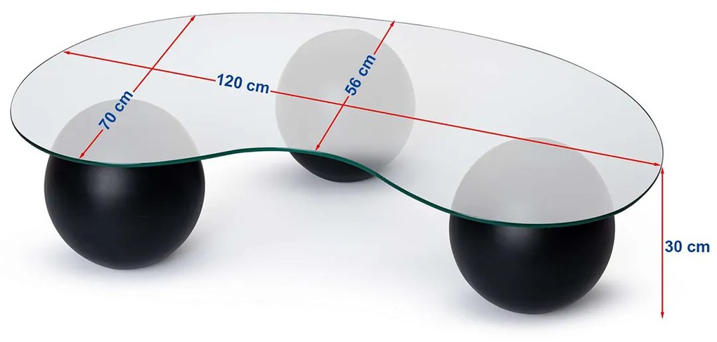 Stolik konferencyjny Sphere Black