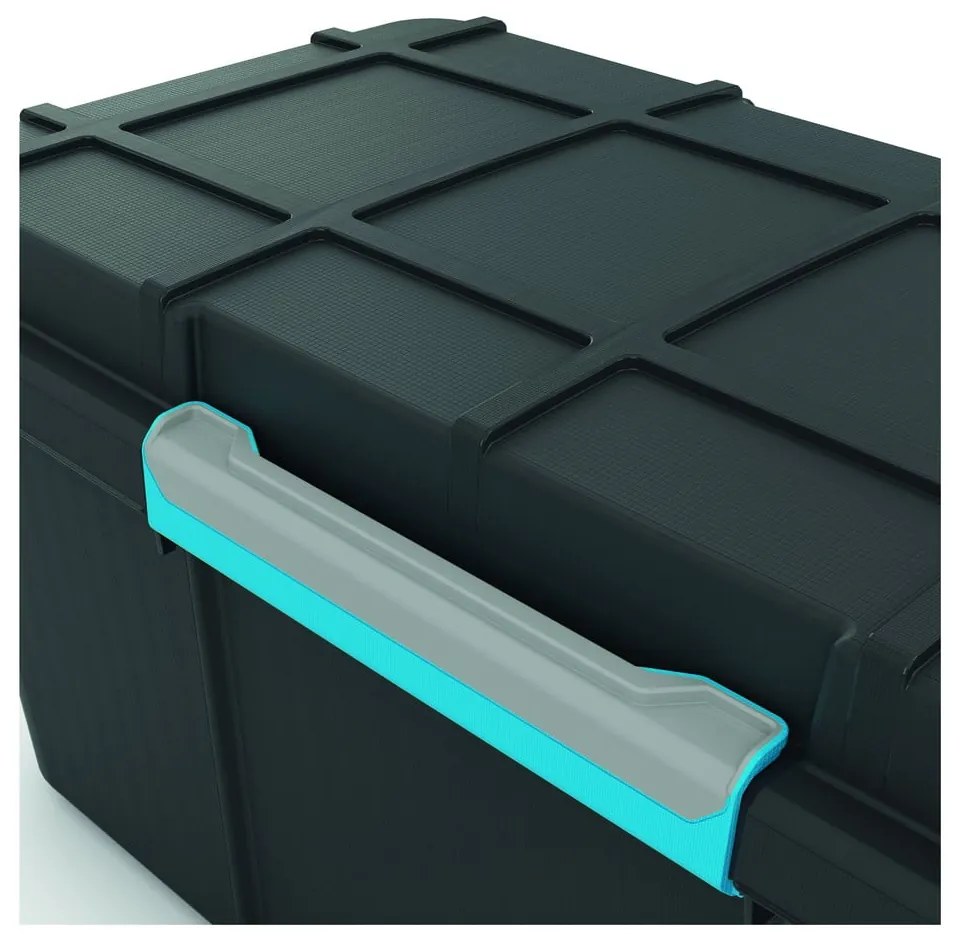 Czarny plastikowy pojemnik z pokrywką 73,5x44,5x46 cm Scuba Box – KIS