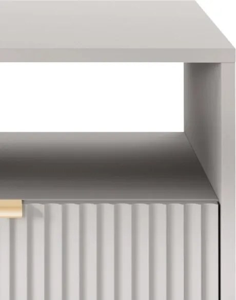 NAYA Stolik nocny S 54 szary | czarny stelaż