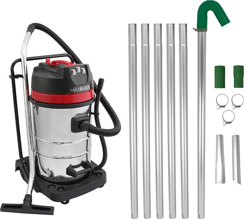 Odkurzacze do rynien Maxblast Gutter i odkurzacze na mokro i sucho o pojemności 80 l