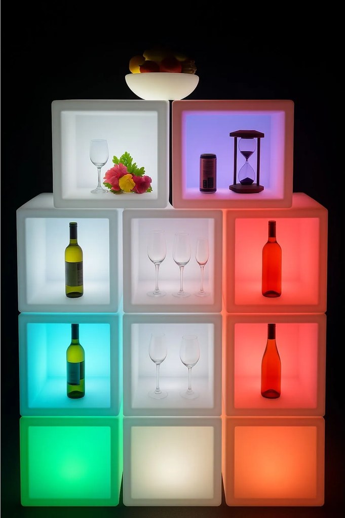 Świecąca kula LED 50 cm – 18 RGB + 12 białe