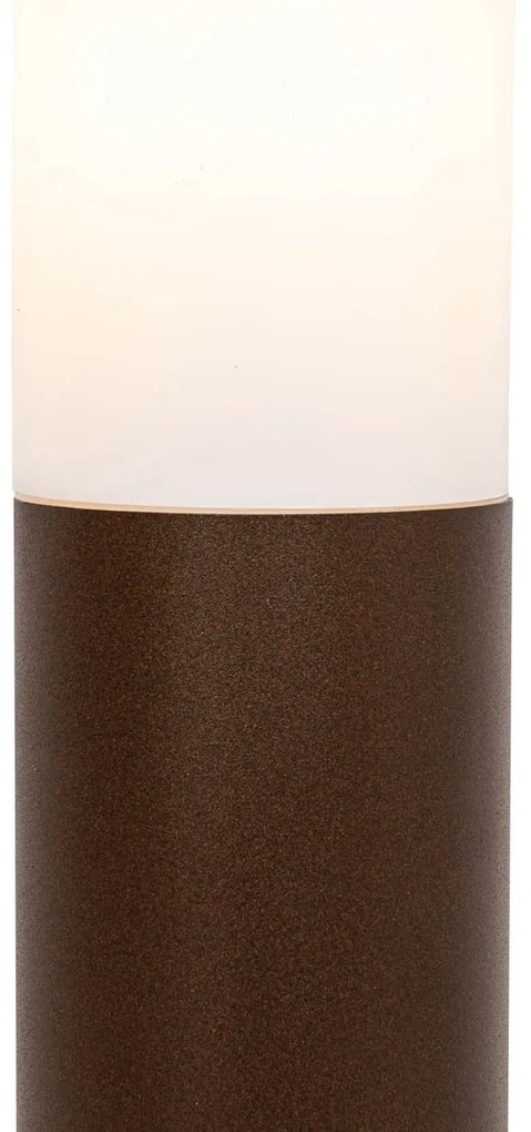 Zewnetrzna Latarnia zewnętrzna rdzawo-brązowa z opalem 80 cm IP44 - RoxPrzemysłowy Oswietlenie zewnetrzne