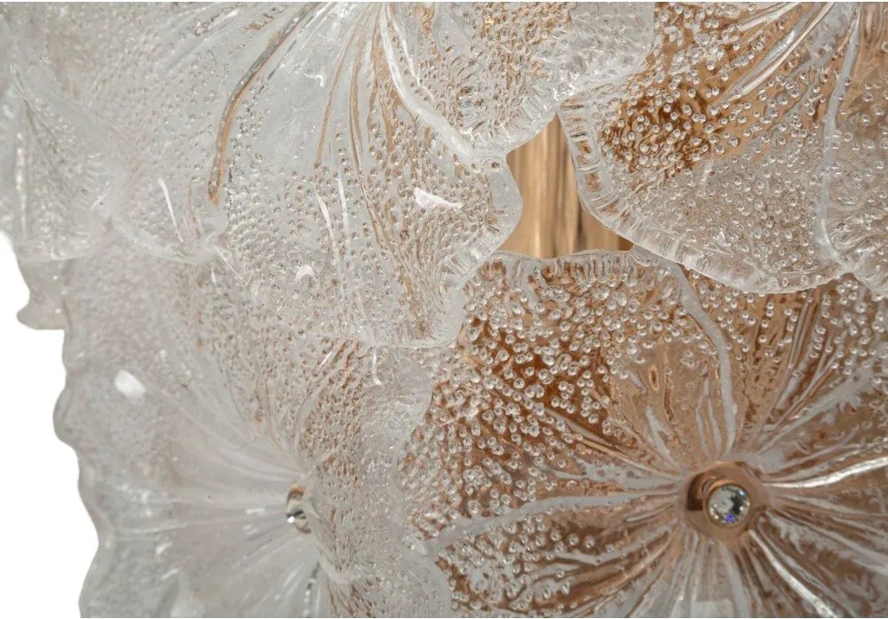 Szklany kinkiet w kolorze złota Ibiscus – Mauro Ferretti