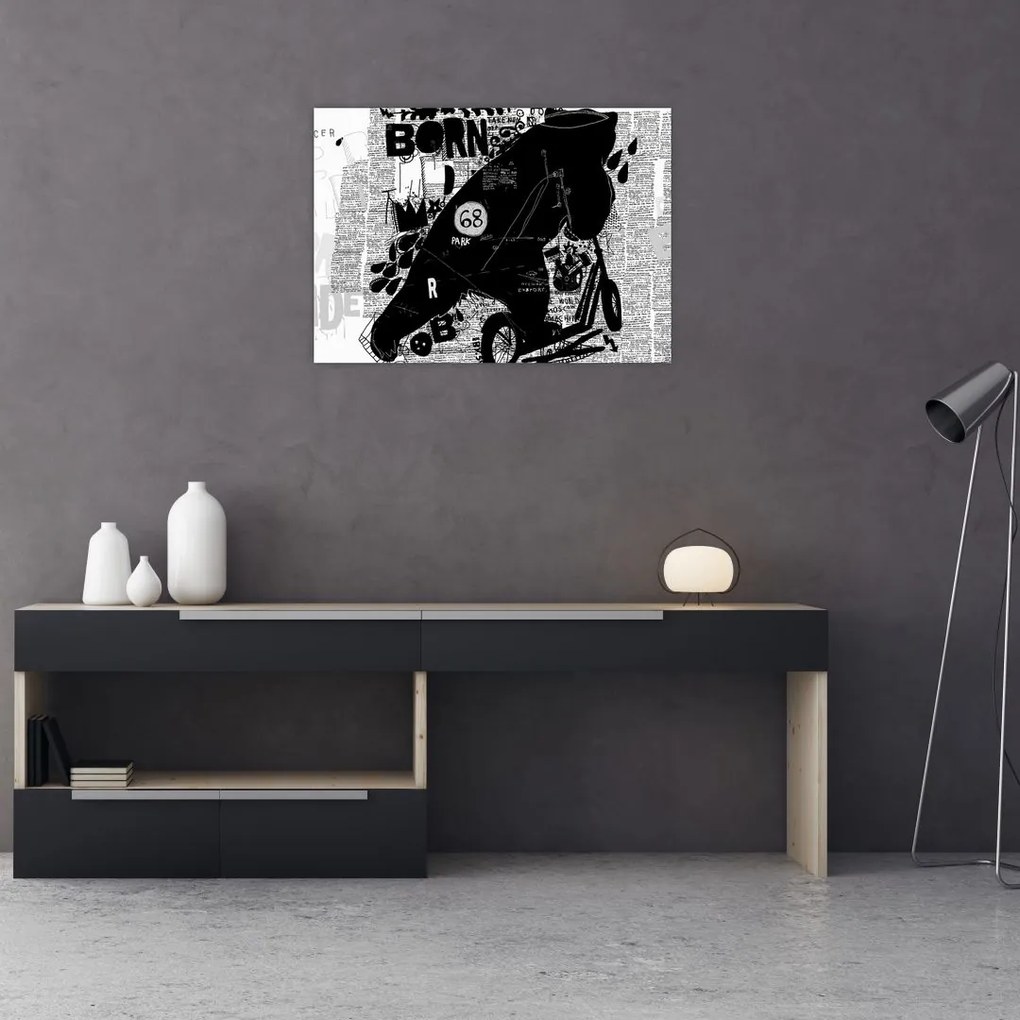 Obraz - Urodzony by jeździć (70x50 cm)