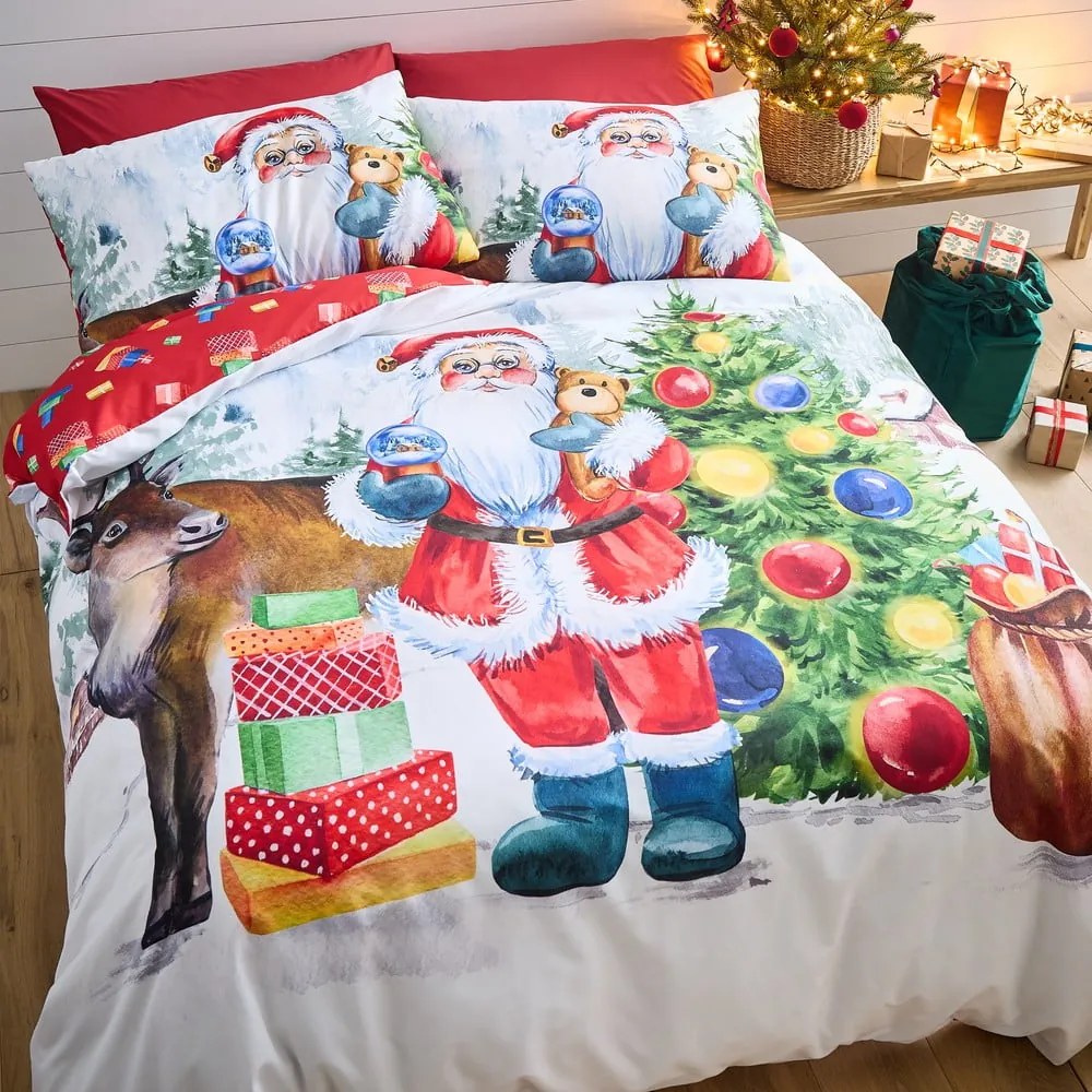 Pościel dwuosobowa 200x200 cm Retro Santa – Catherine Lansfield