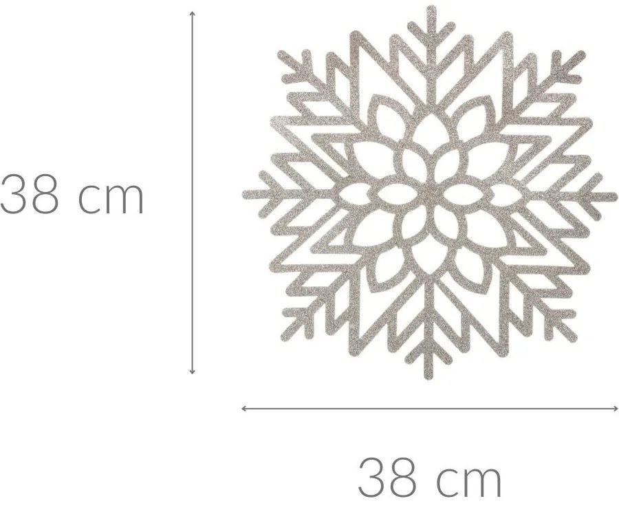 Podkładka na stół z brokatem SNOWFLAKE